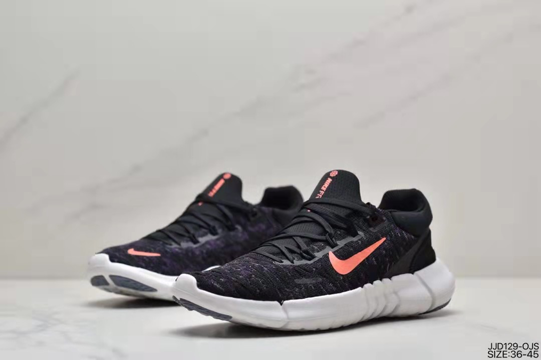 Nike Free RN Flyknit 2018 Black Orange White Shoes